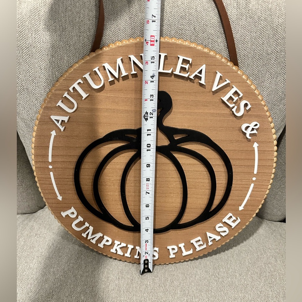 Autumn Leaves & Pumpkins Please Wall Decor - Picture 6 of 6